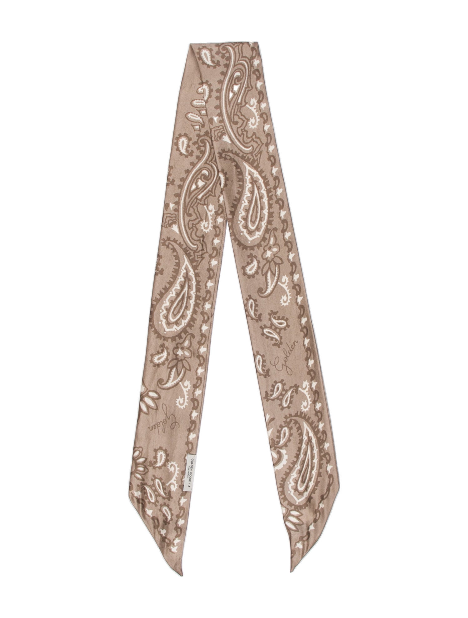 Golden Goose Silk Paisley Print Bandeau