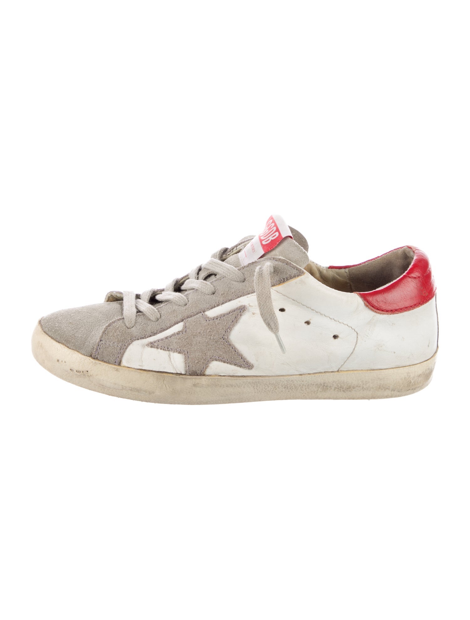 Golden Goose Leather Colorblock Pattern Sneakers