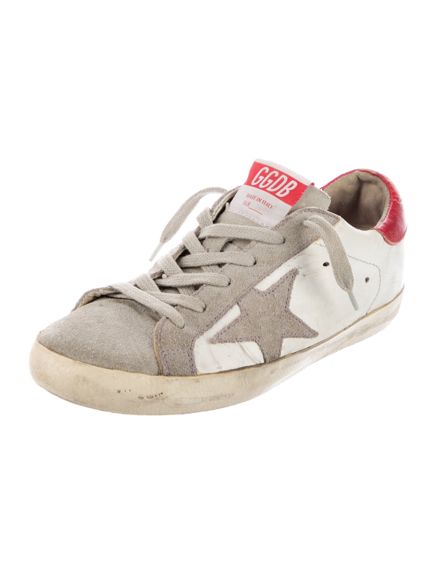 Golden Goose Leather Colorblock Pattern Sneakers