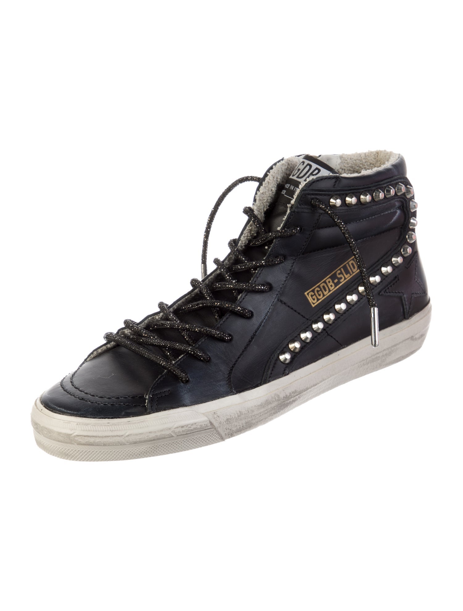 Golden Goose Leather Distressed Accents Sneakers