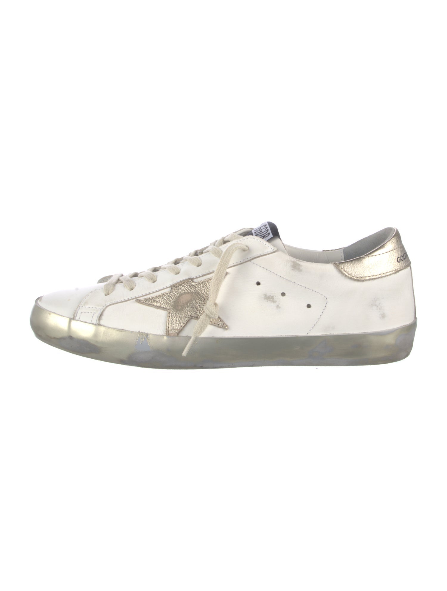 Golden Goose Leather Distressed Accents Sneakers