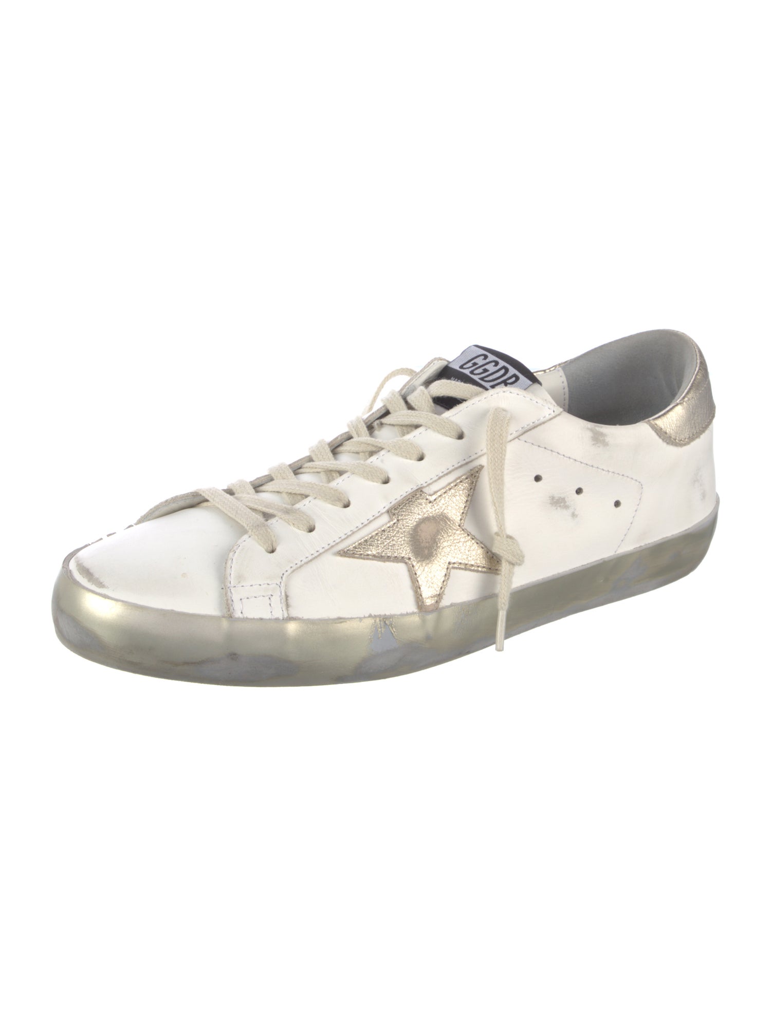 Golden Goose Leather Distressed Accents Sneakers