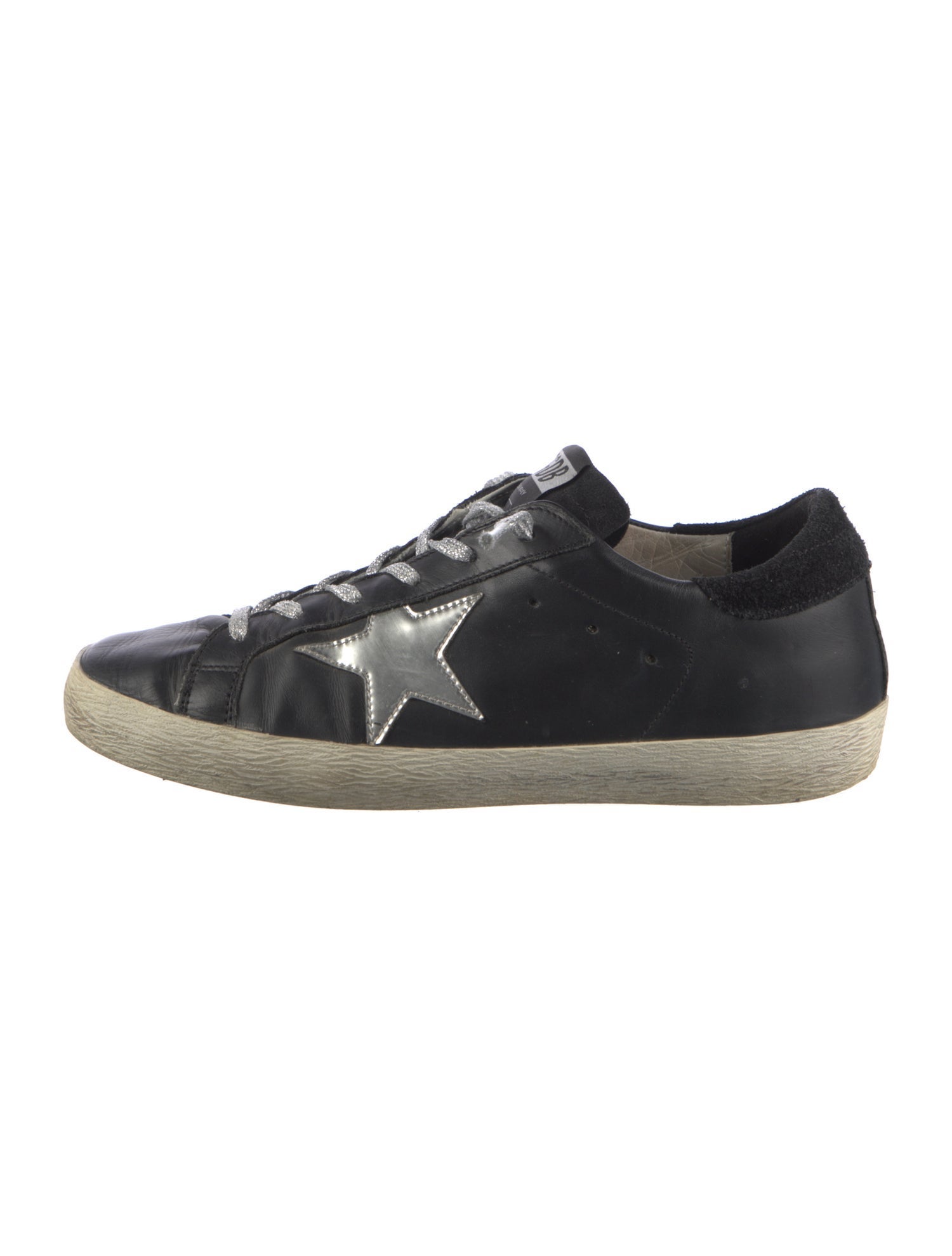 Golden Goose Leather Graphic Print Sneakers