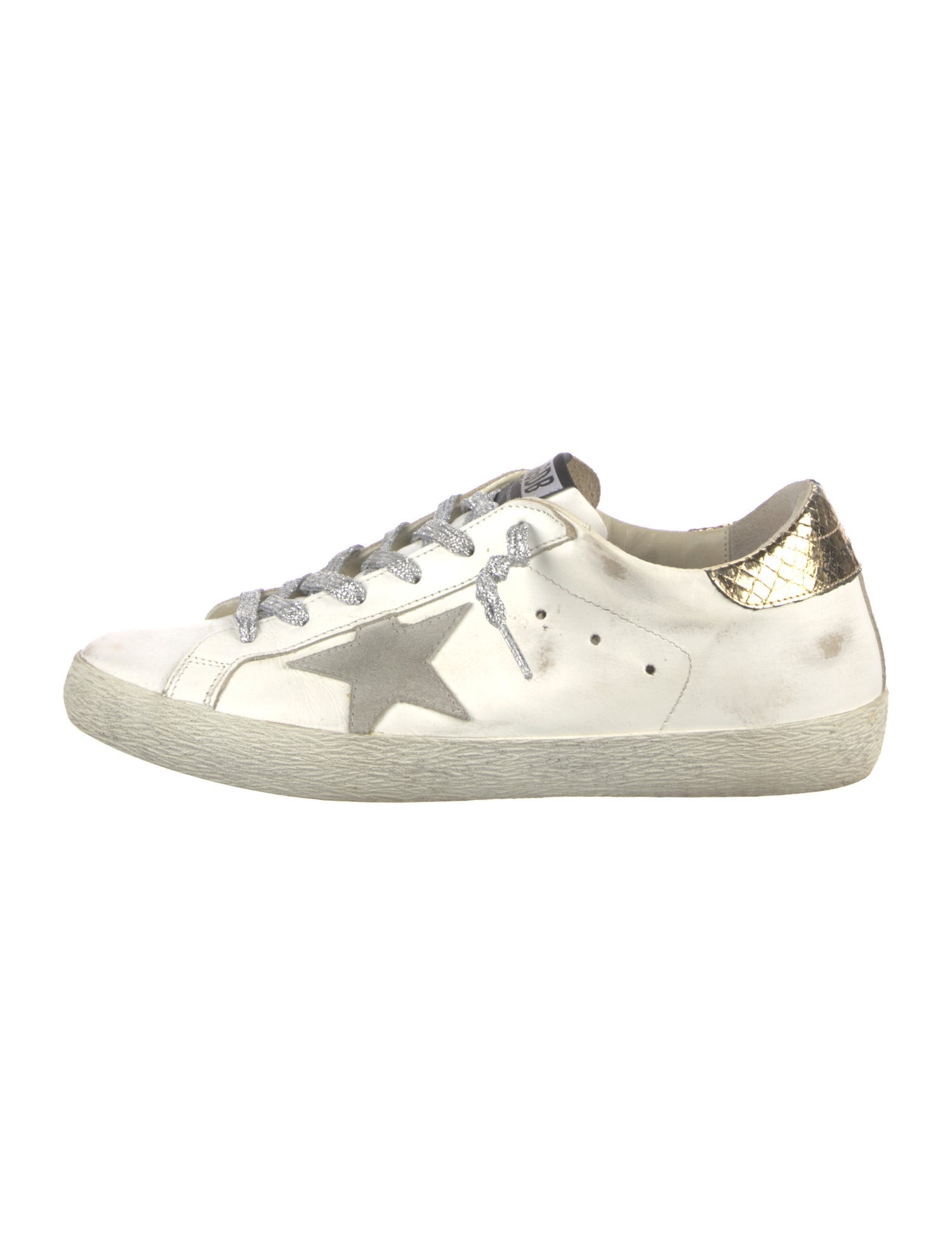 Golden Goose Leather Distressed Accents Sneakers