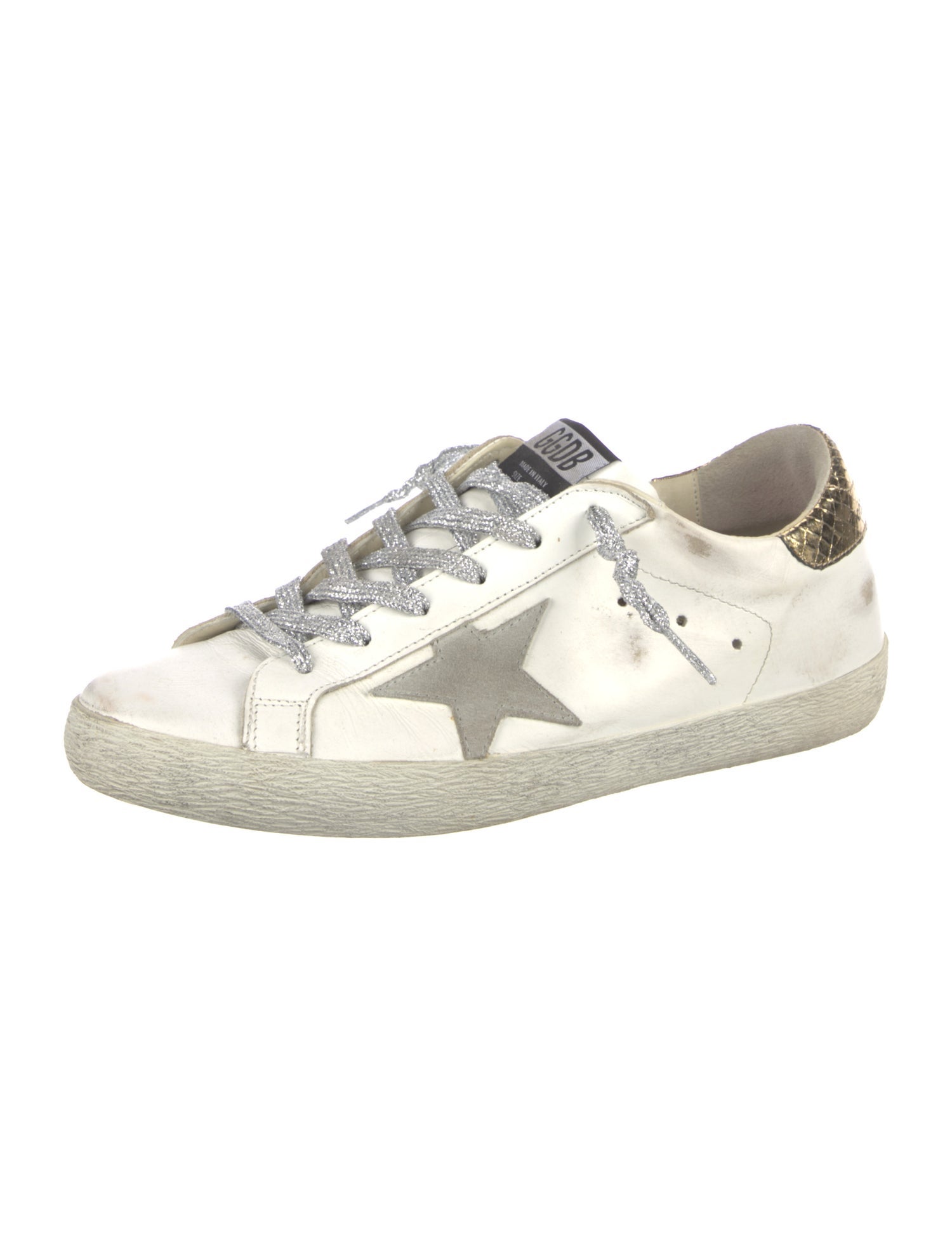 Golden Goose Leather Distressed Accents Sneakers