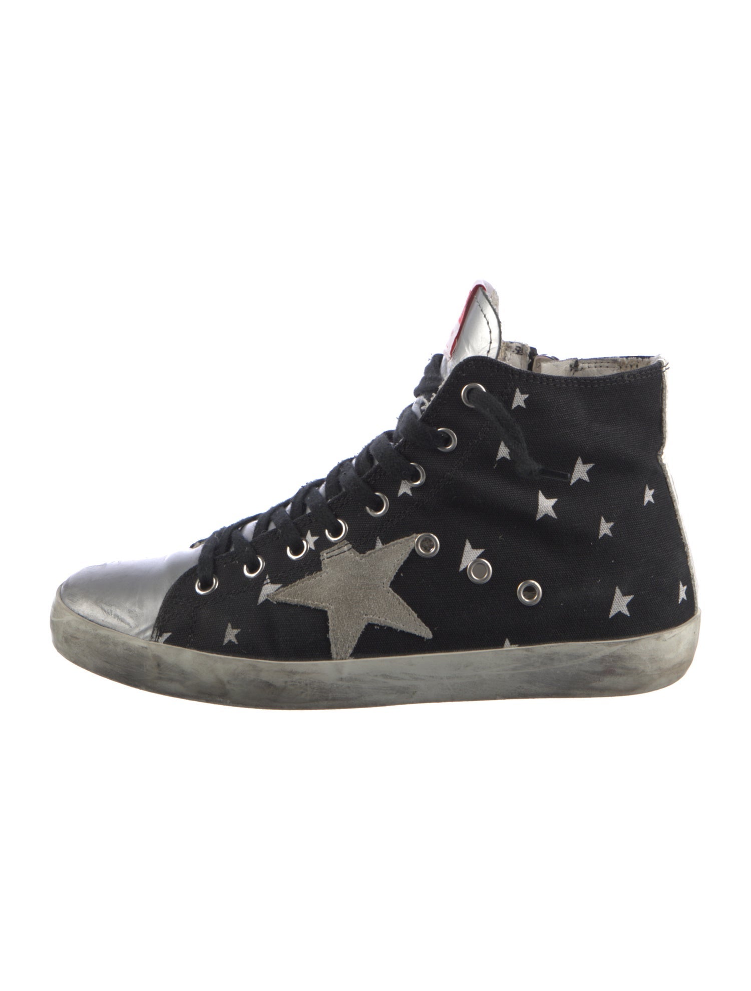 Golden Goose Canvas Distressed Accents Sneakers