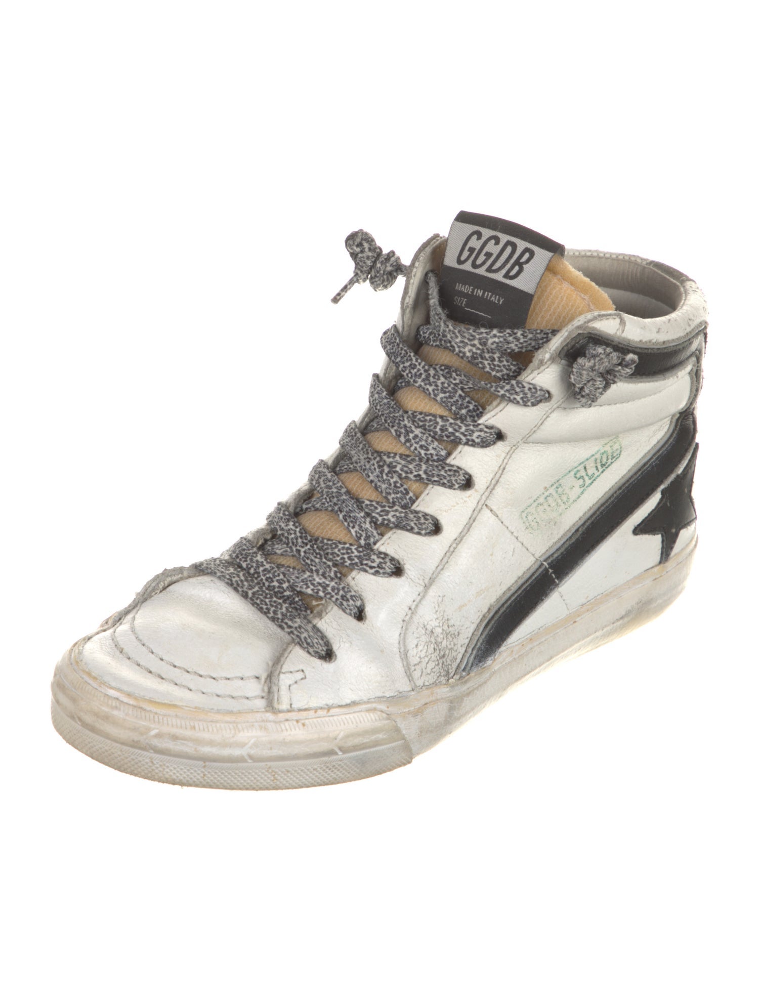 Golden Goose Leather Colorblock Pattern Sneakers