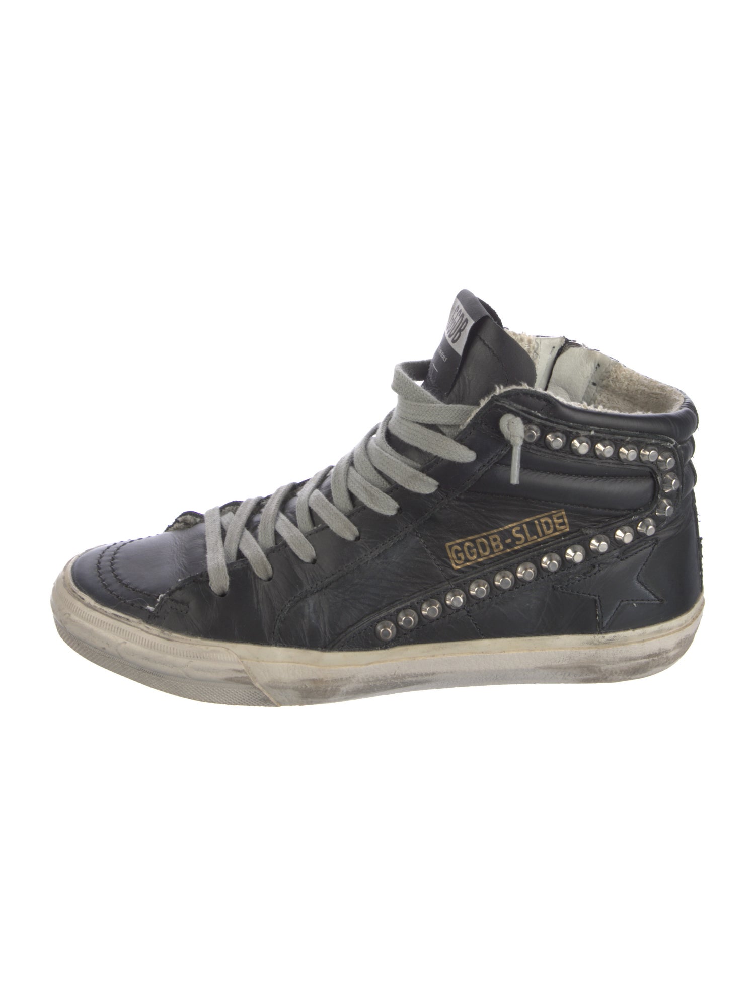 Golden Goose Leather Studded Accents Sneakers