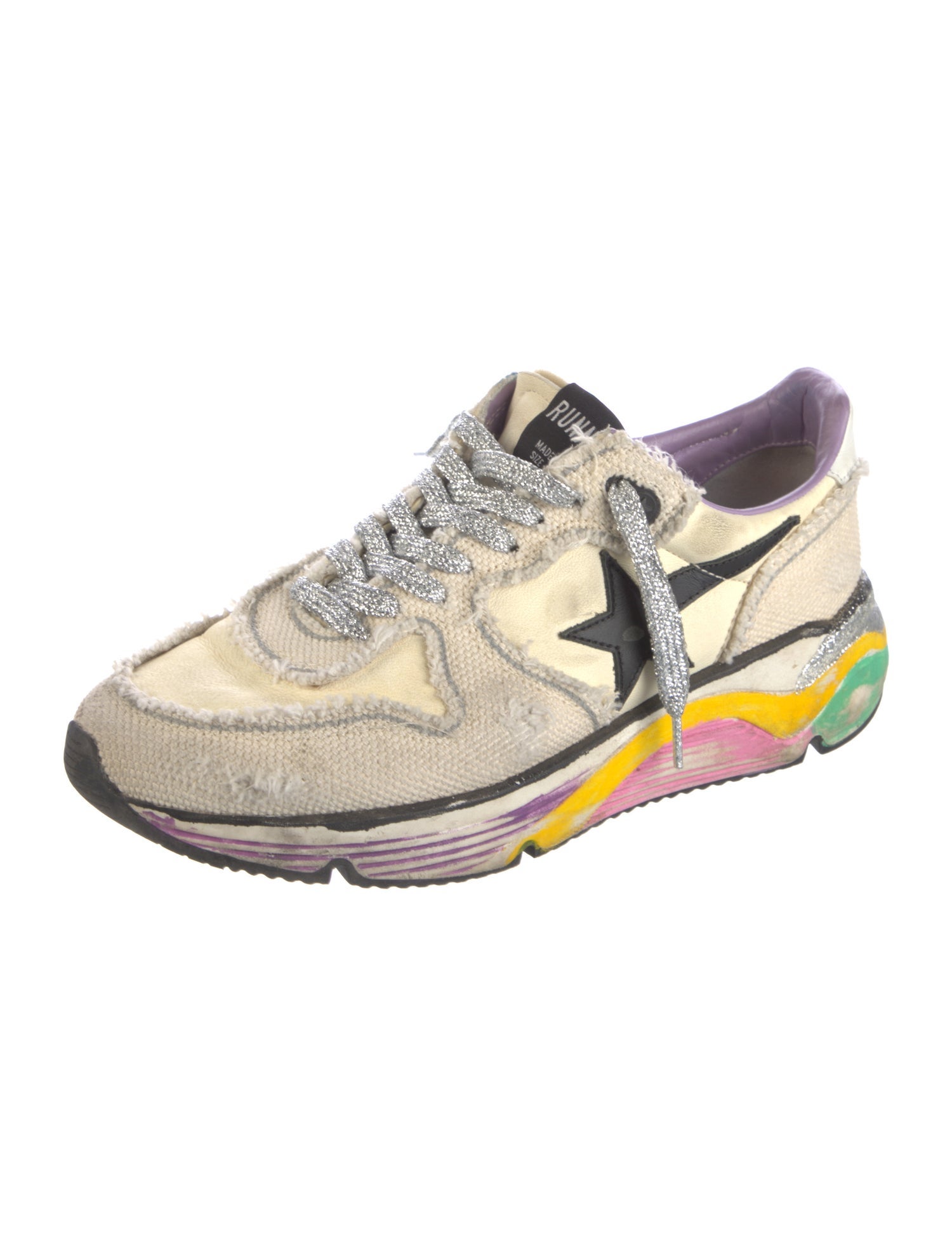 Golden Goose Canvas Printed Sneakers