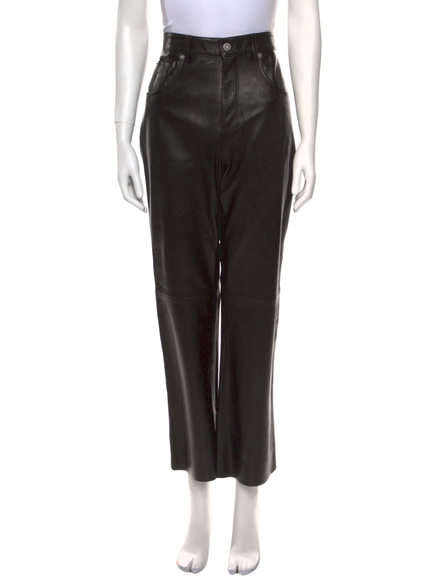 Golden Goose Leather Wide Leg Pants
