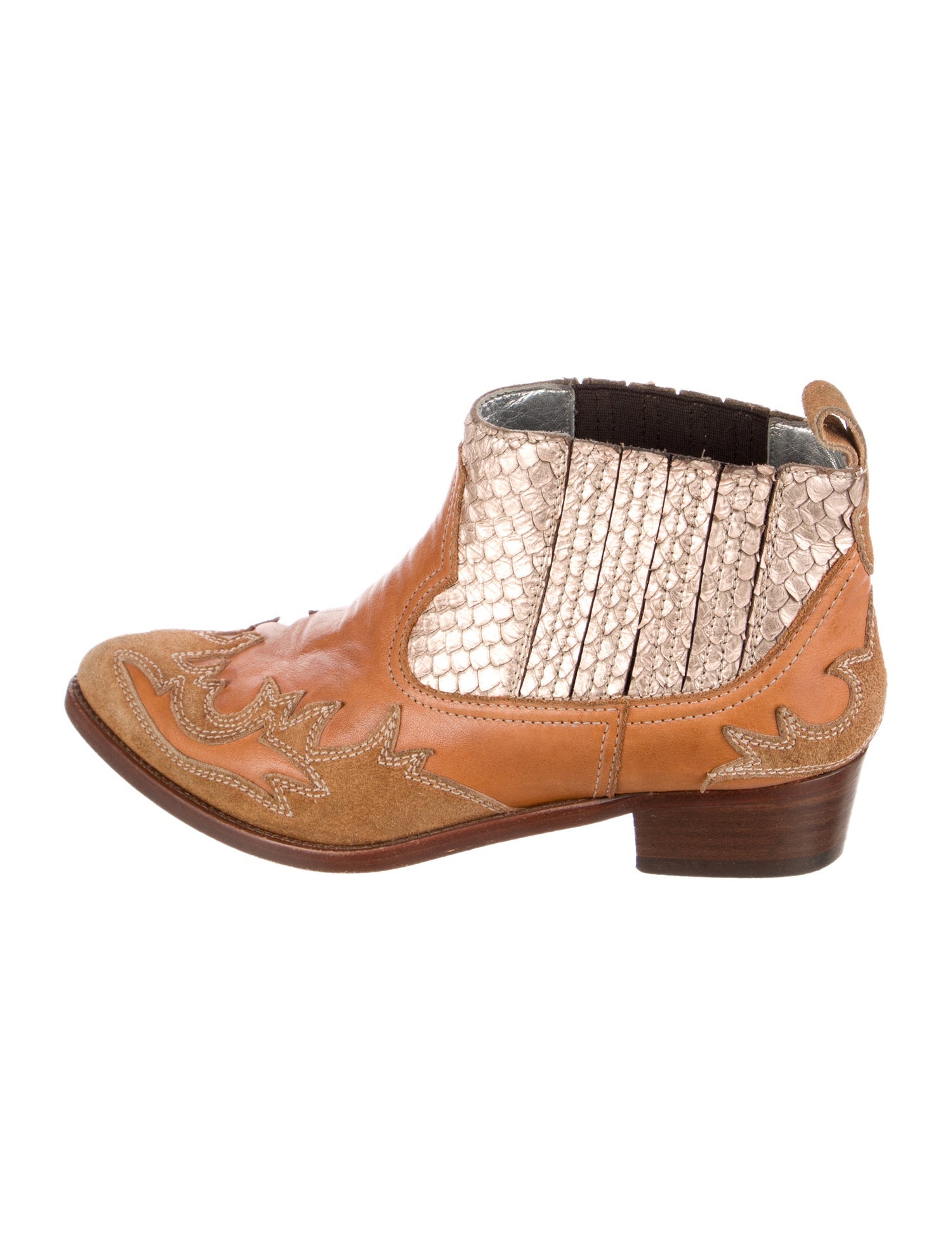 Golden Goose Leather Printed Chelsea Boots