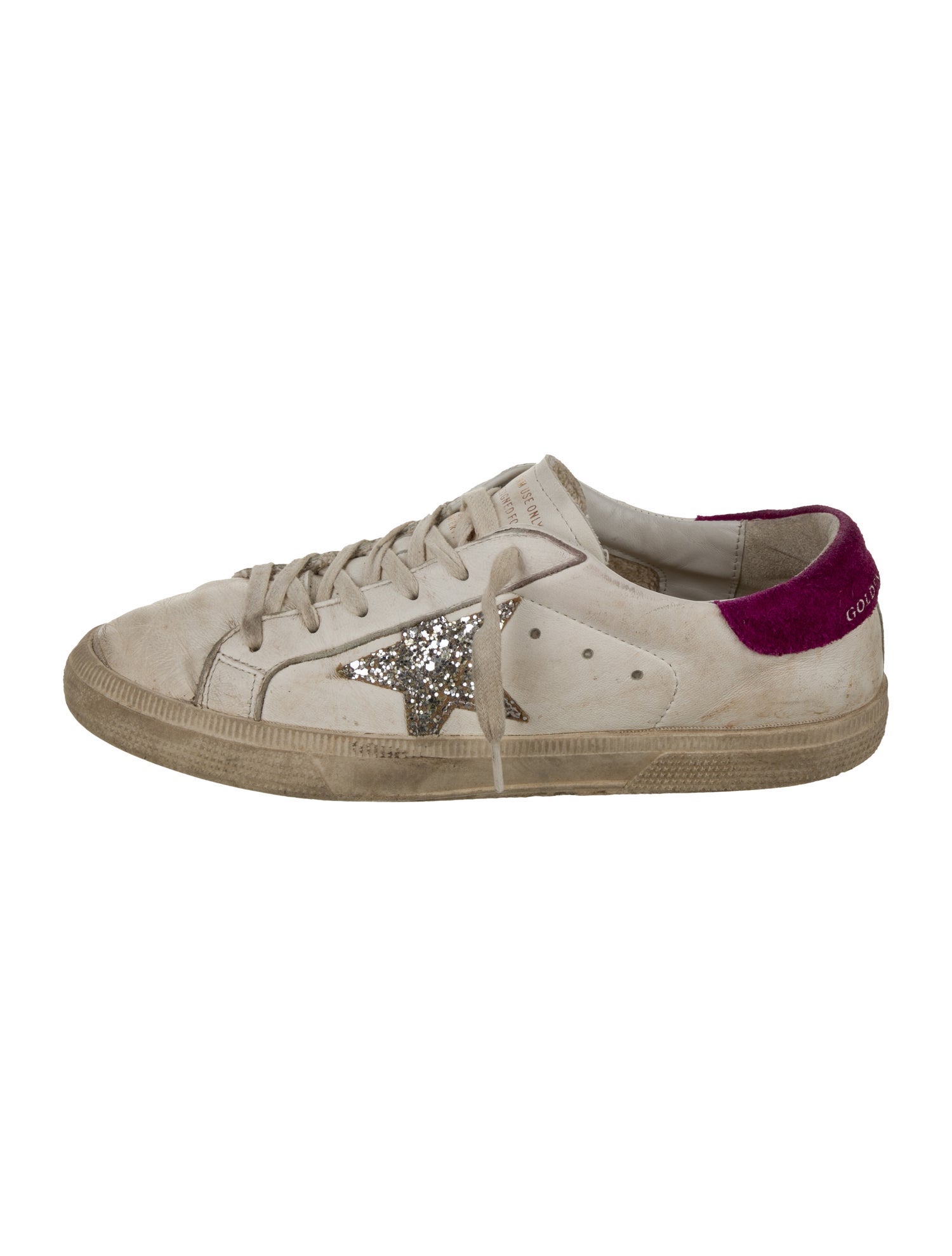 Golden Goose Leather Printed Sneakers