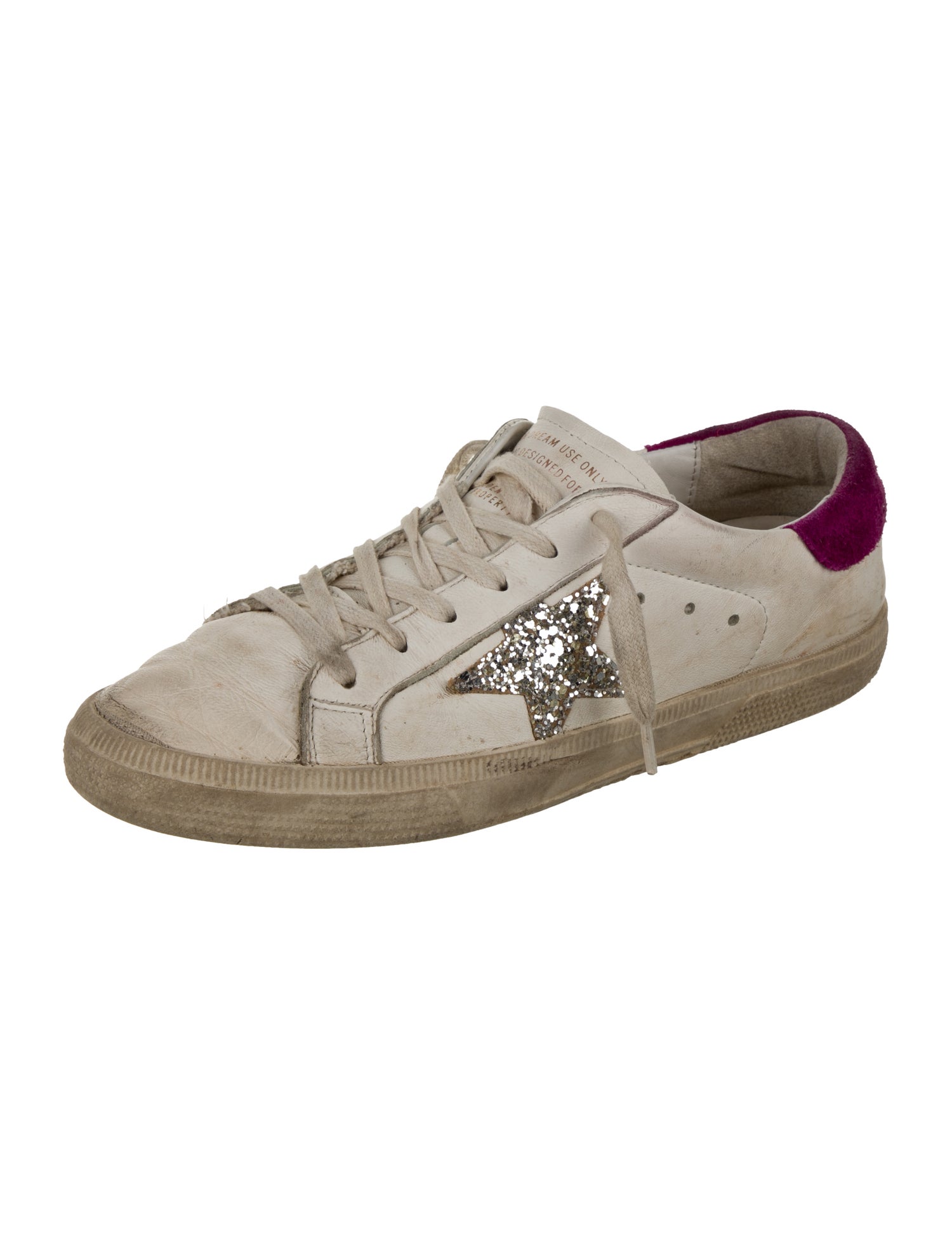 Golden Goose Leather Printed Sneakers