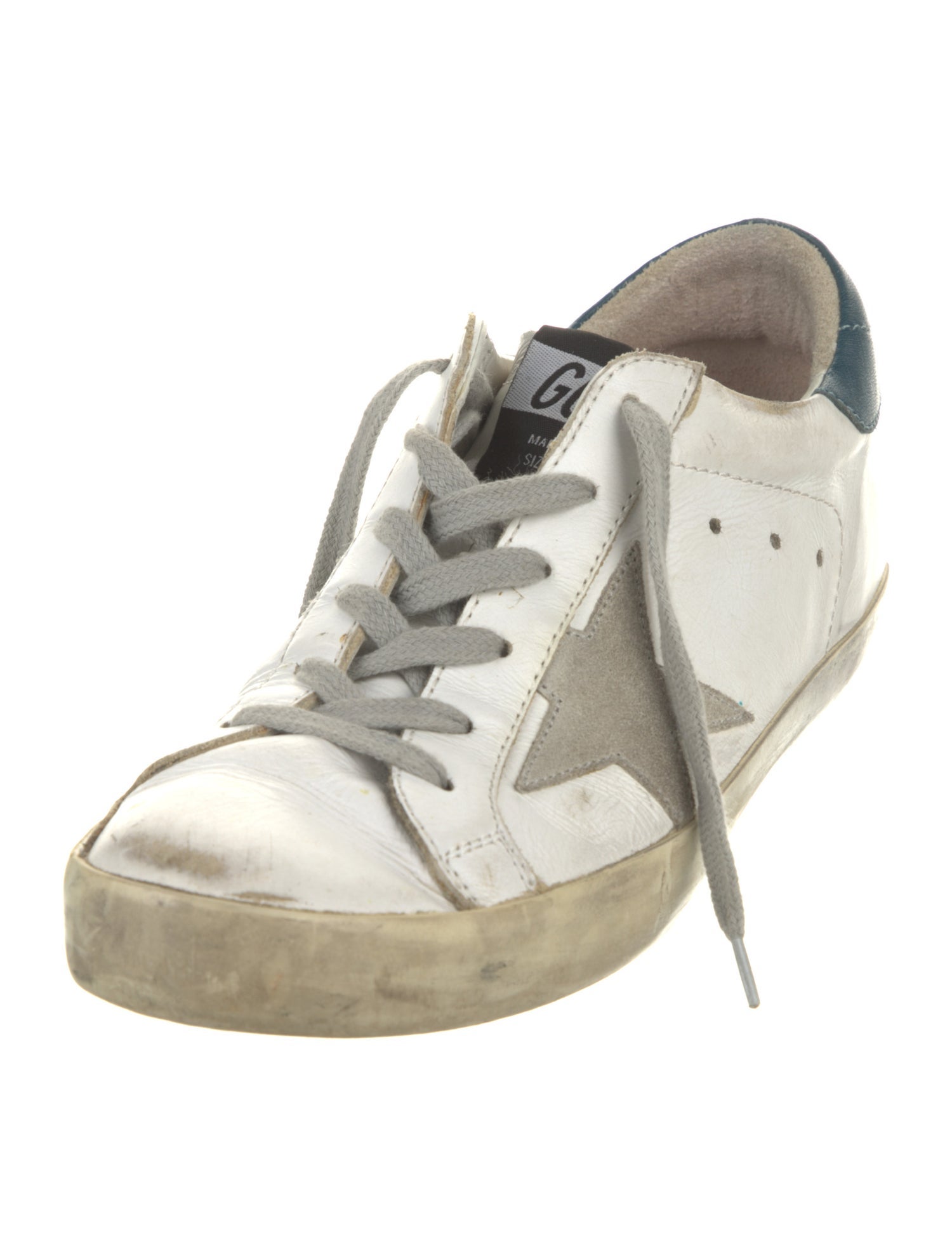 Golden Goose Leather Printed Sneakers