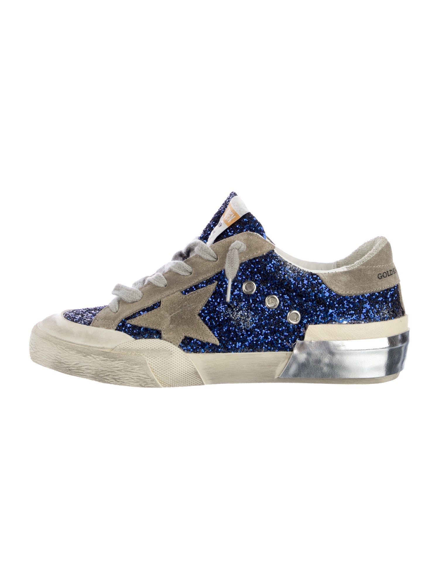 Golden Goose Glitter Distressed Accents Sneakers