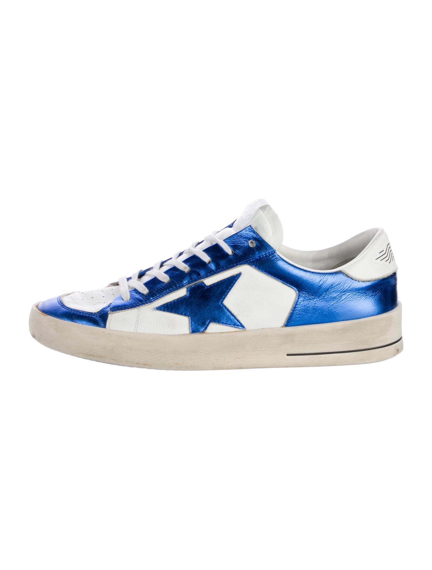 Golden Goose Leather Printed Sneakers