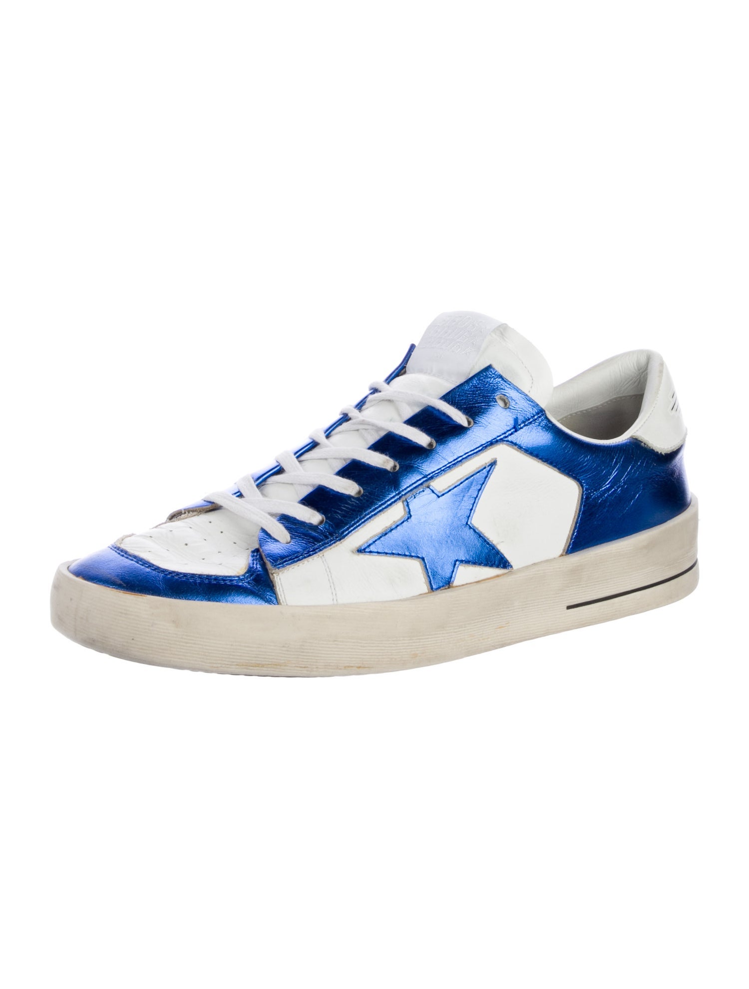 Golden Goose Leather Printed Sneakers