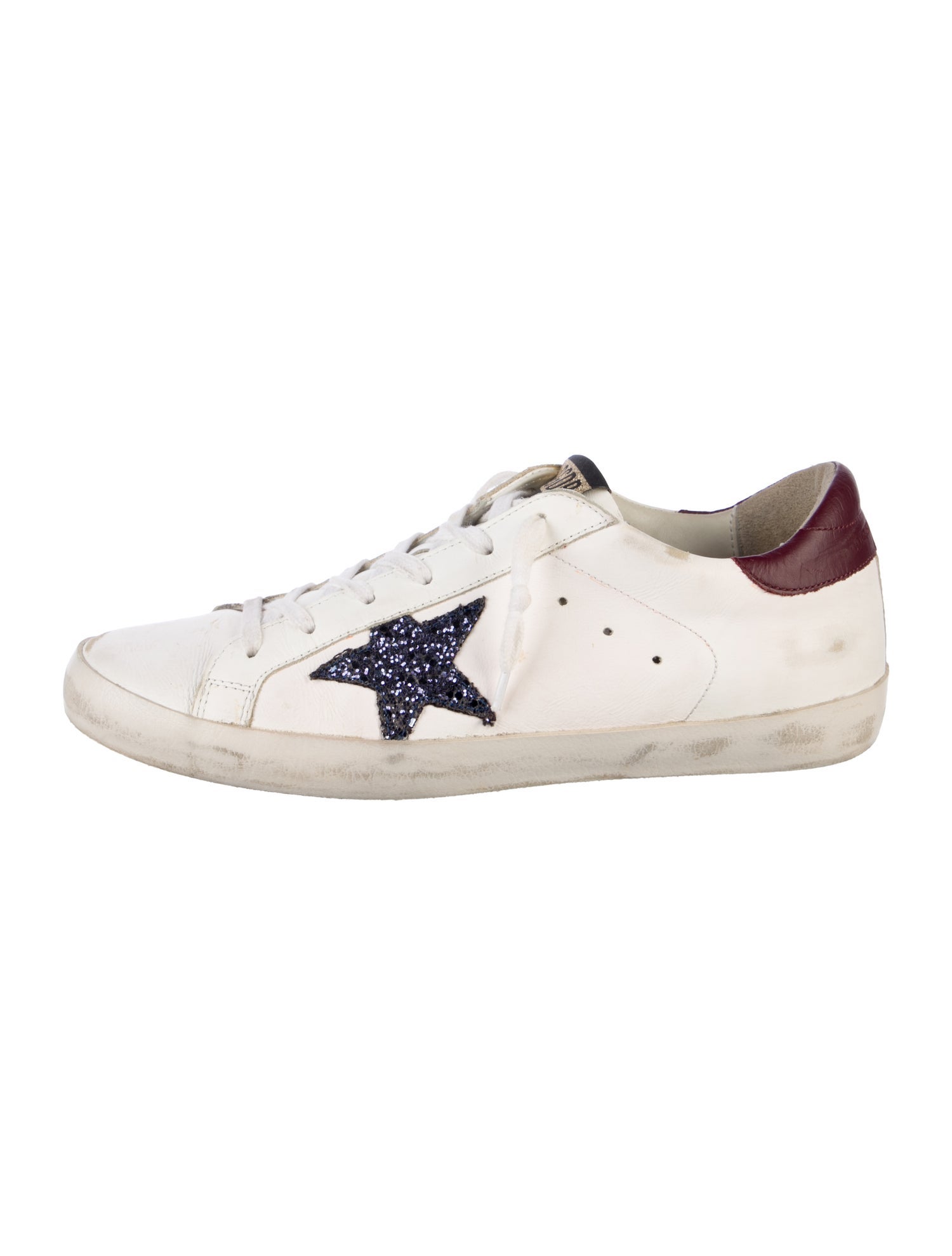 Golden Goose Leather Graphic Print Sneakers