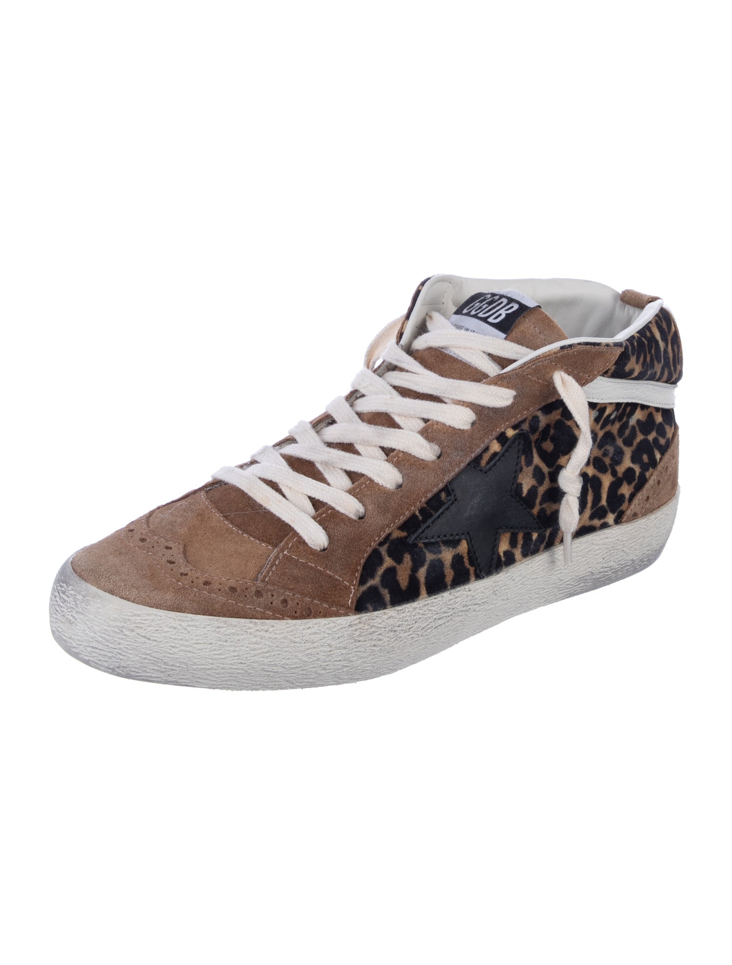 Golden Goose Suede Animal Print Sneakers