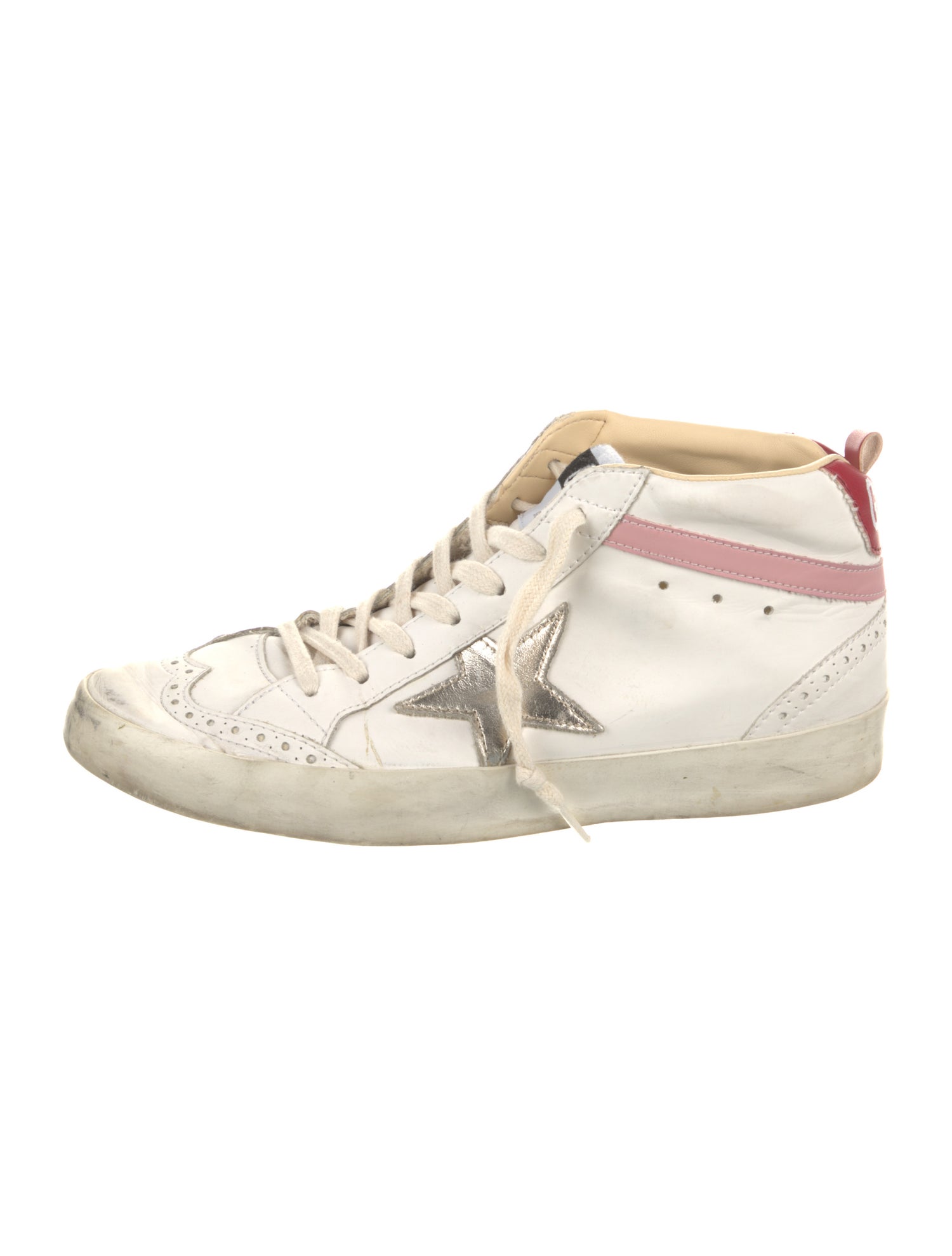 Golden Goose Leather Distressed Accents Sneakers