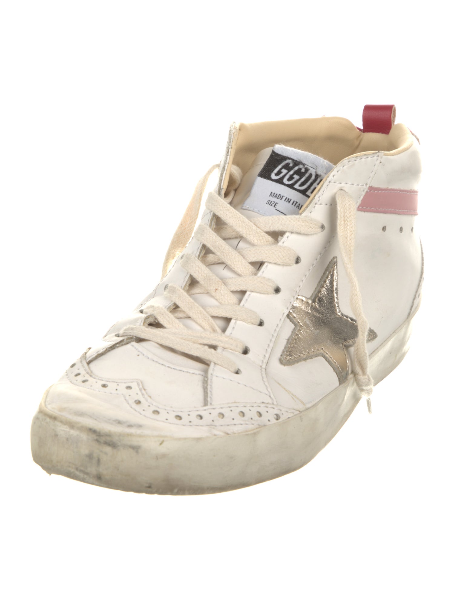 Golden Goose Leather Distressed Accents Sneakers
