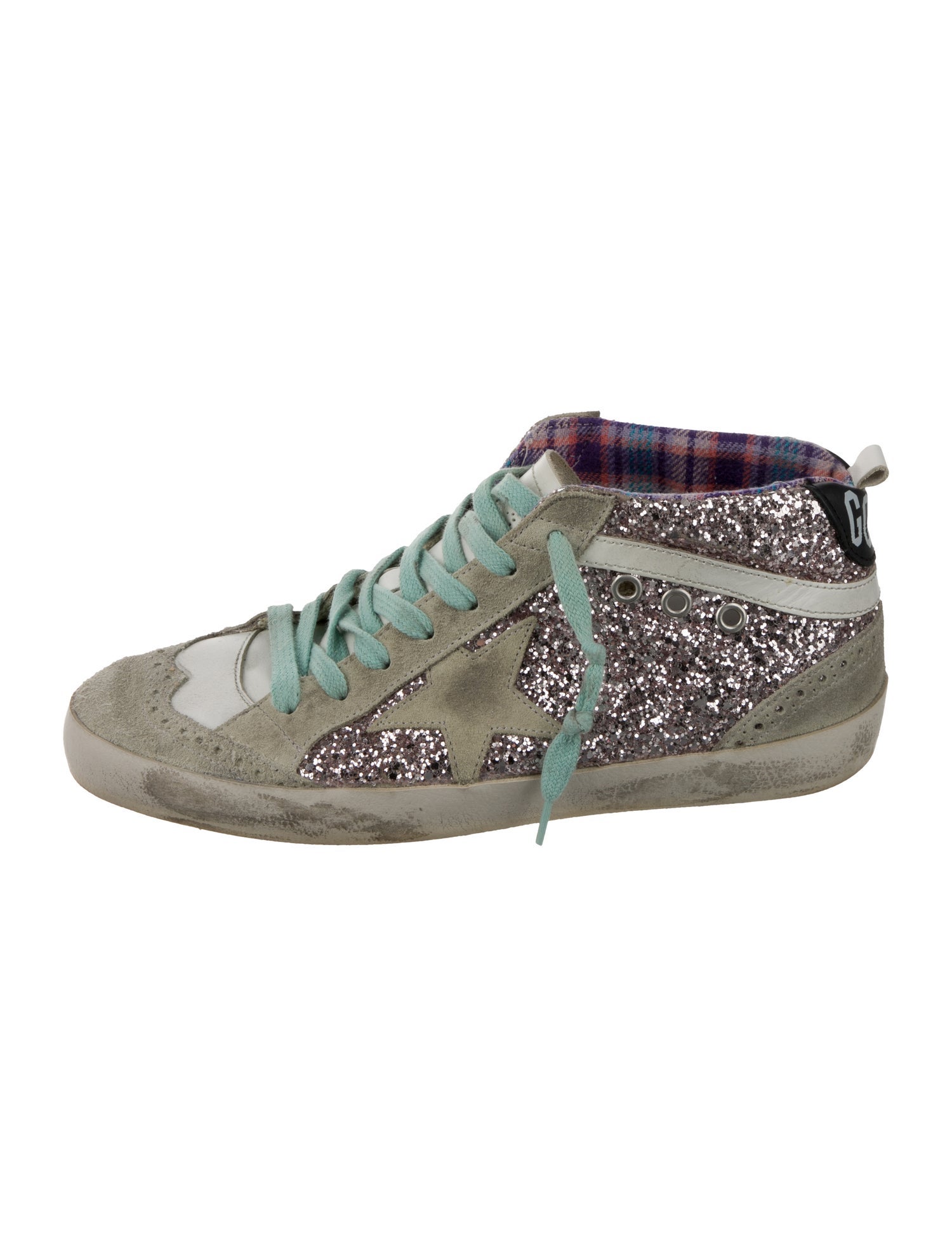 Golden Goose Glitter Distressed Accents Sneakers