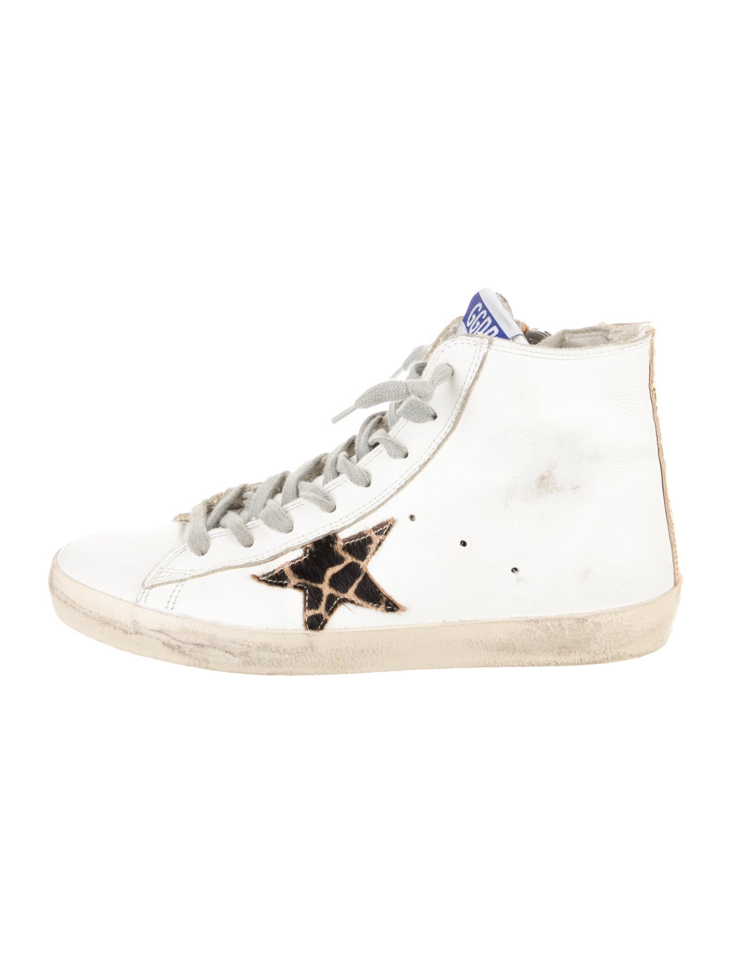 Golden Goose Leather Distressed Accents Sneakers