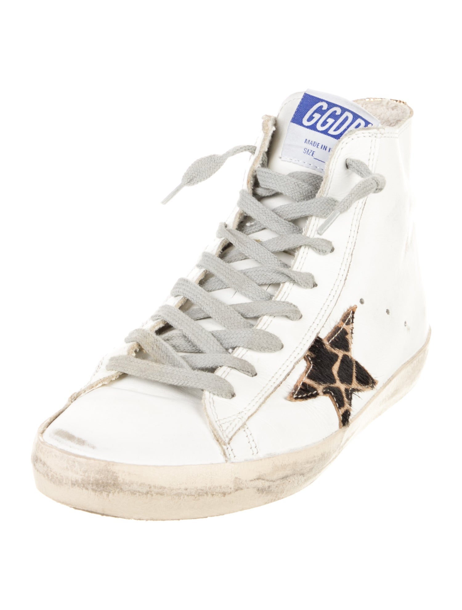 Golden Goose Leather Distressed Accents Sneakers