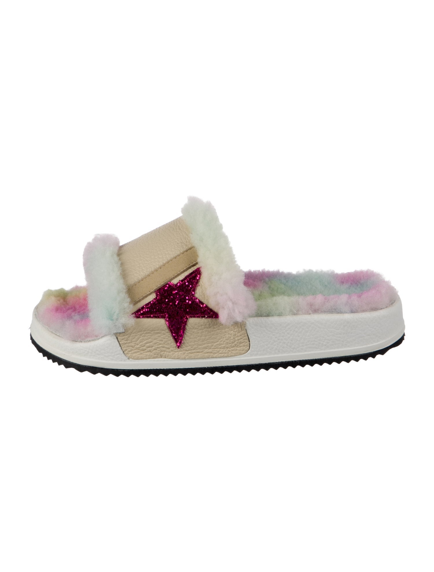 Golden Goose Leather Printed Slides