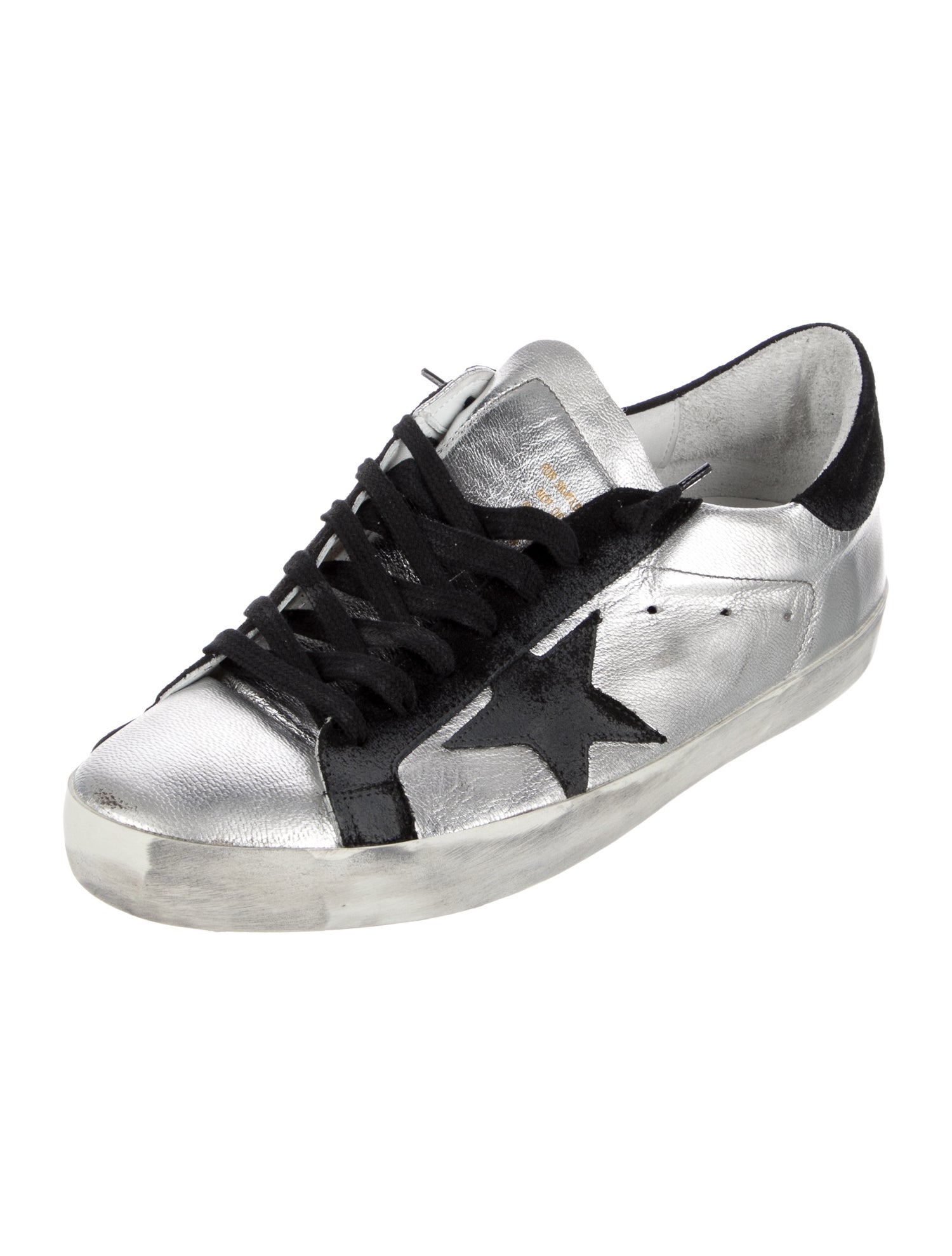 Golden Goose Leather Graphic Print Sneakers w/ Tags