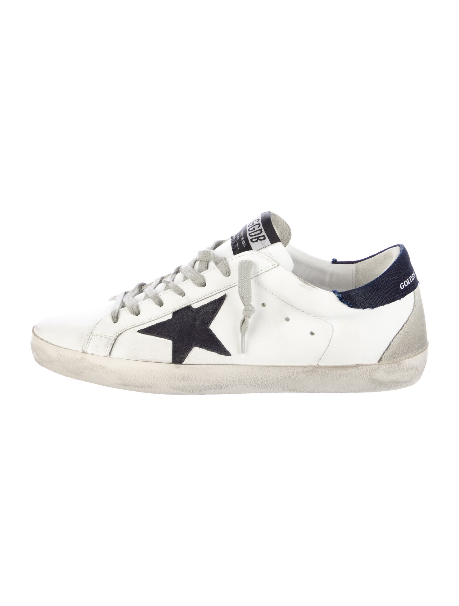 Golden Goose Leather Graphic Print Sneakers