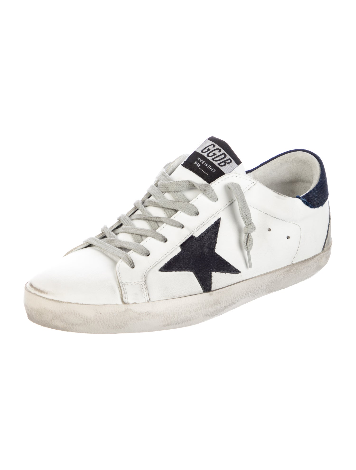 Golden Goose Leather Graphic Print Sneakers