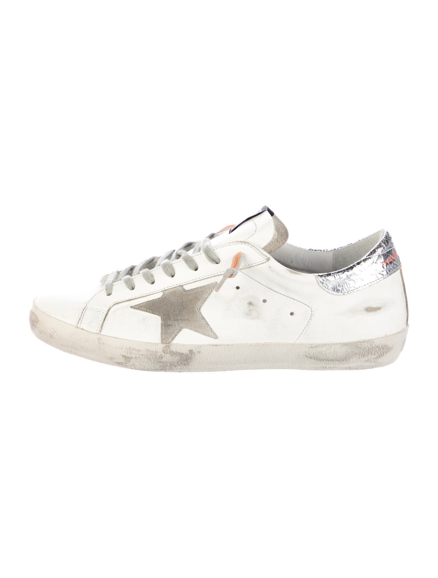Golden Goose Leather Graphic Print Sneakers