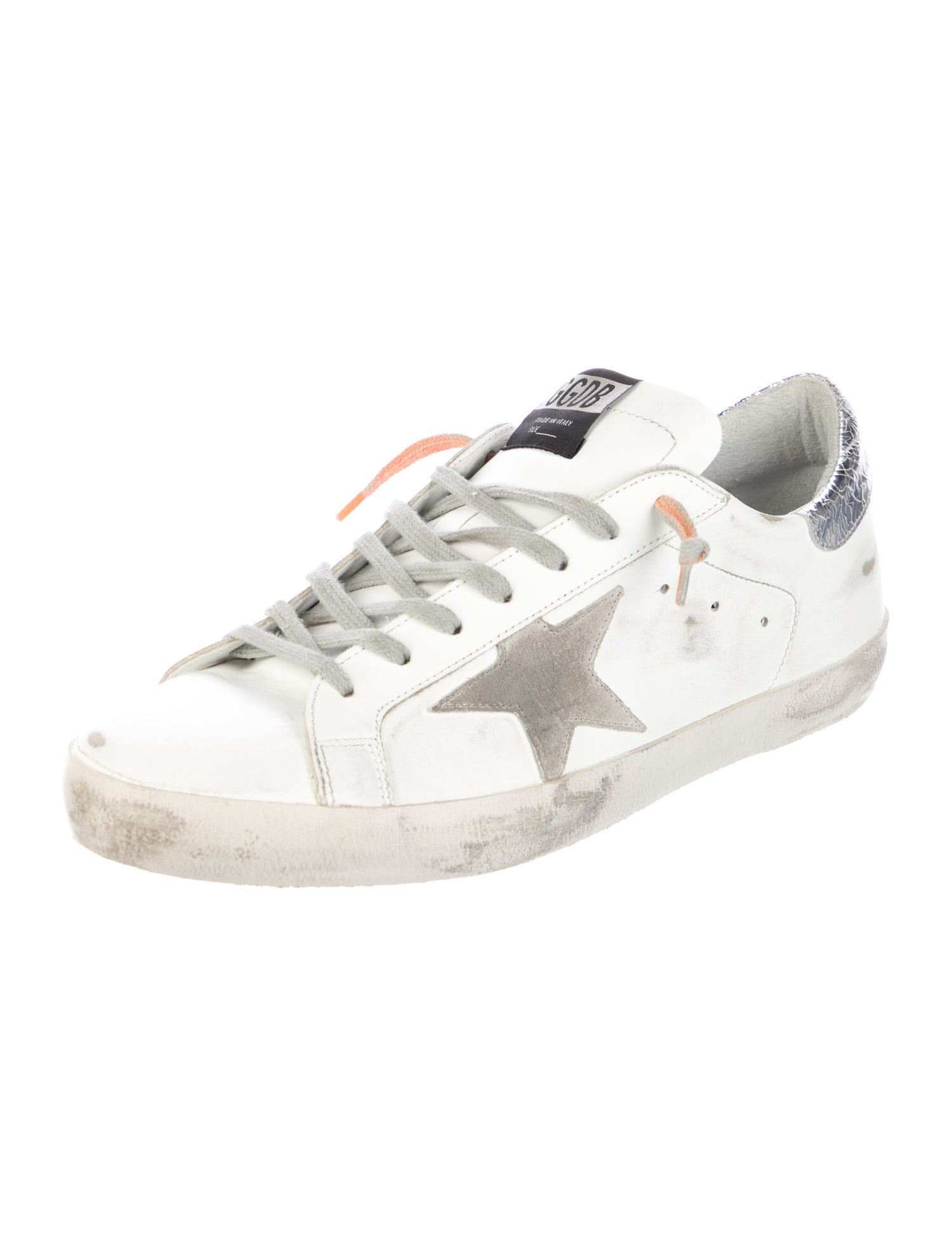 Golden Goose Leather Graphic Print Sneakers