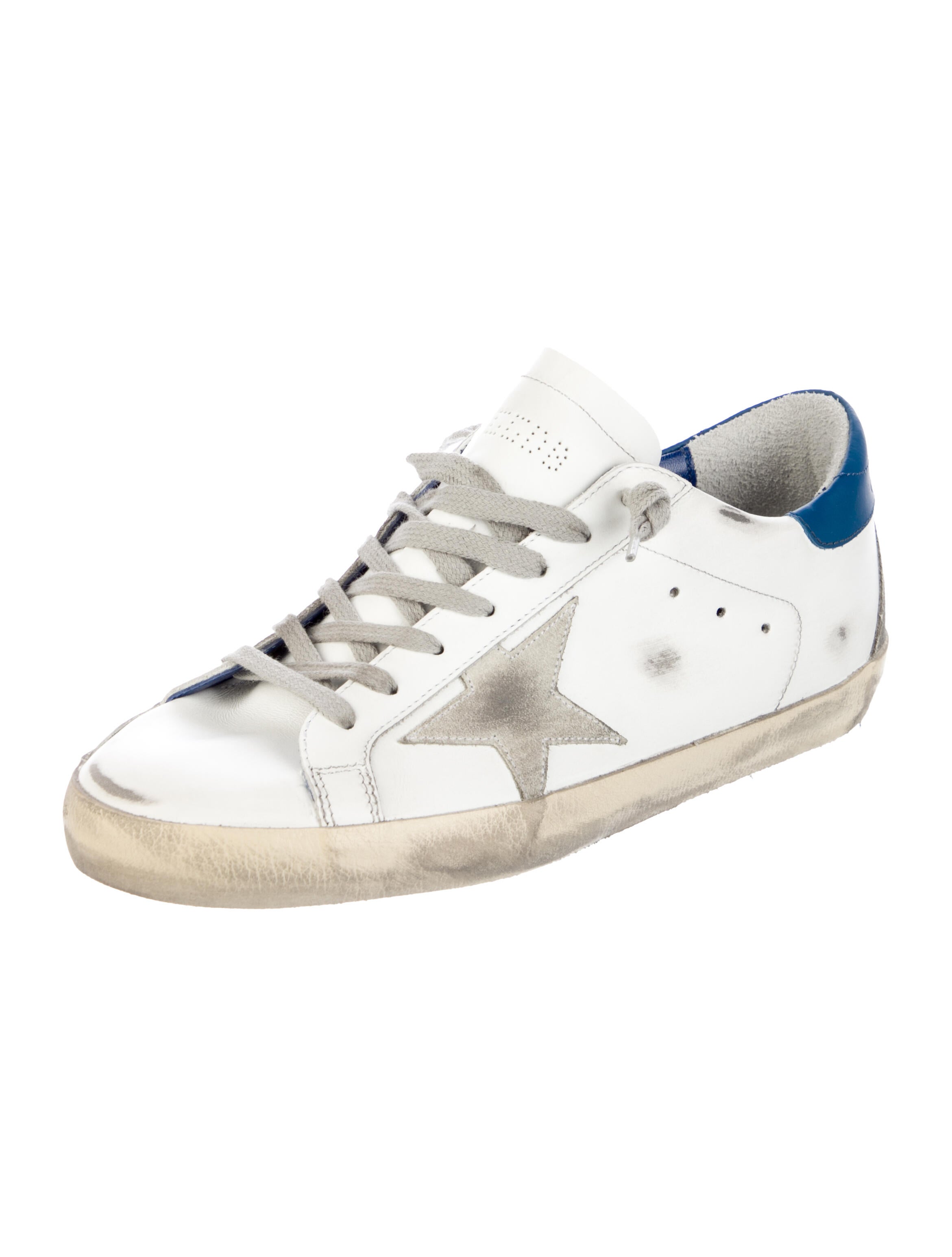 Golden Goose Leather Distressed Accents Sneakers