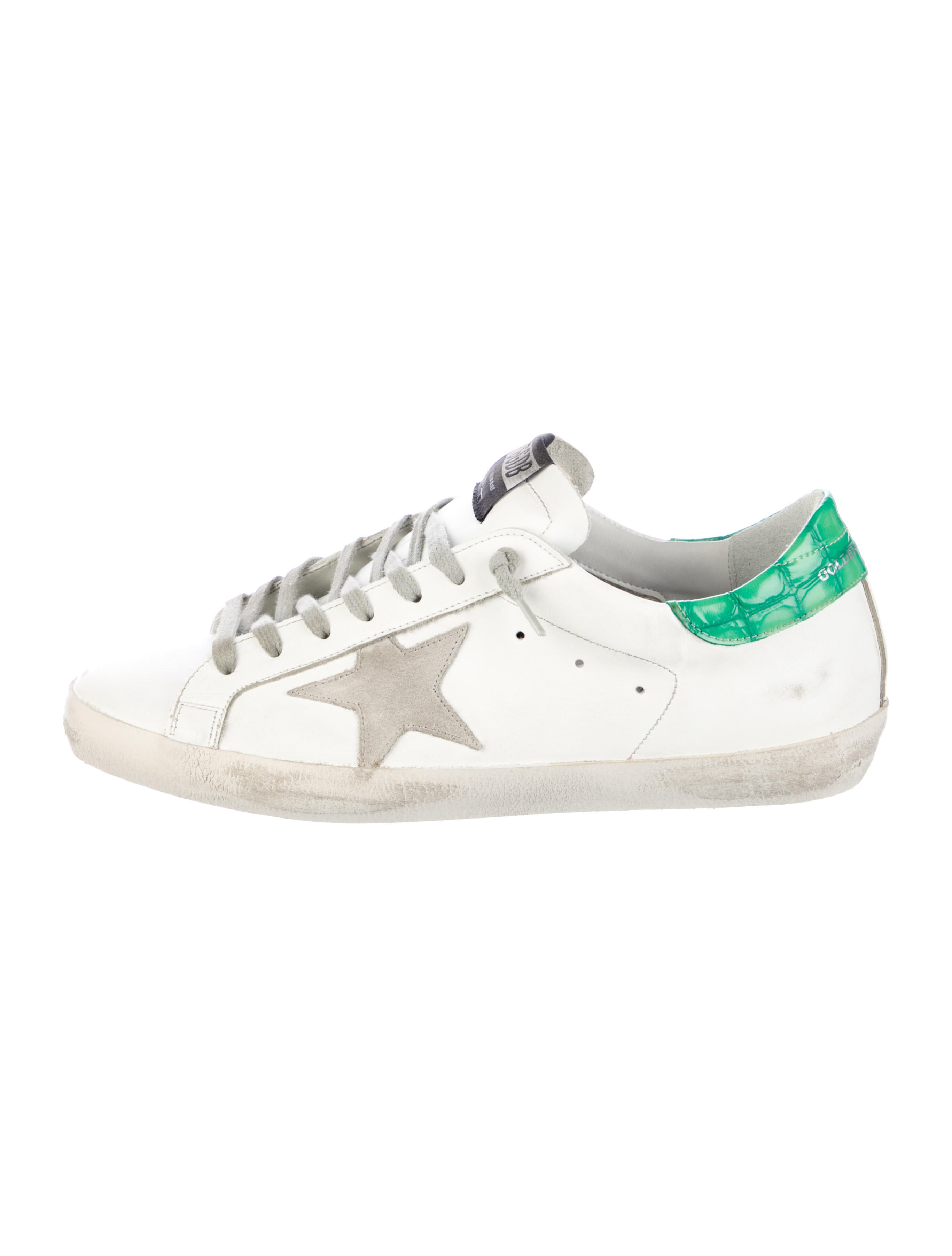 Golden Goose Leather Distressed Accents Sneakers