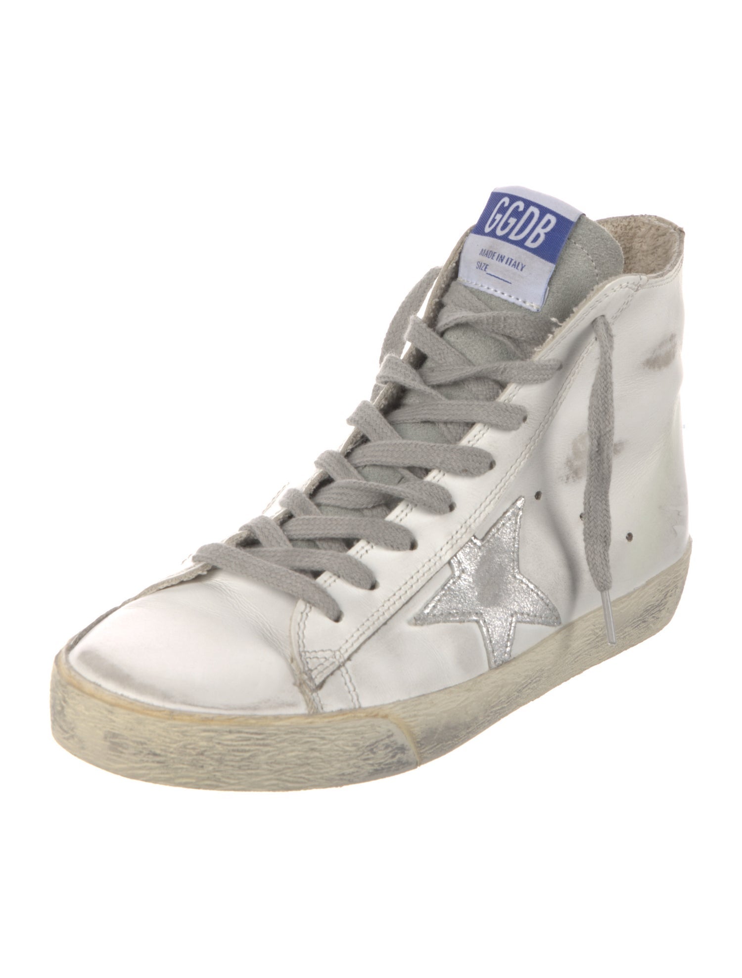 Golden Goose Leather Distressed Accents Sneakers