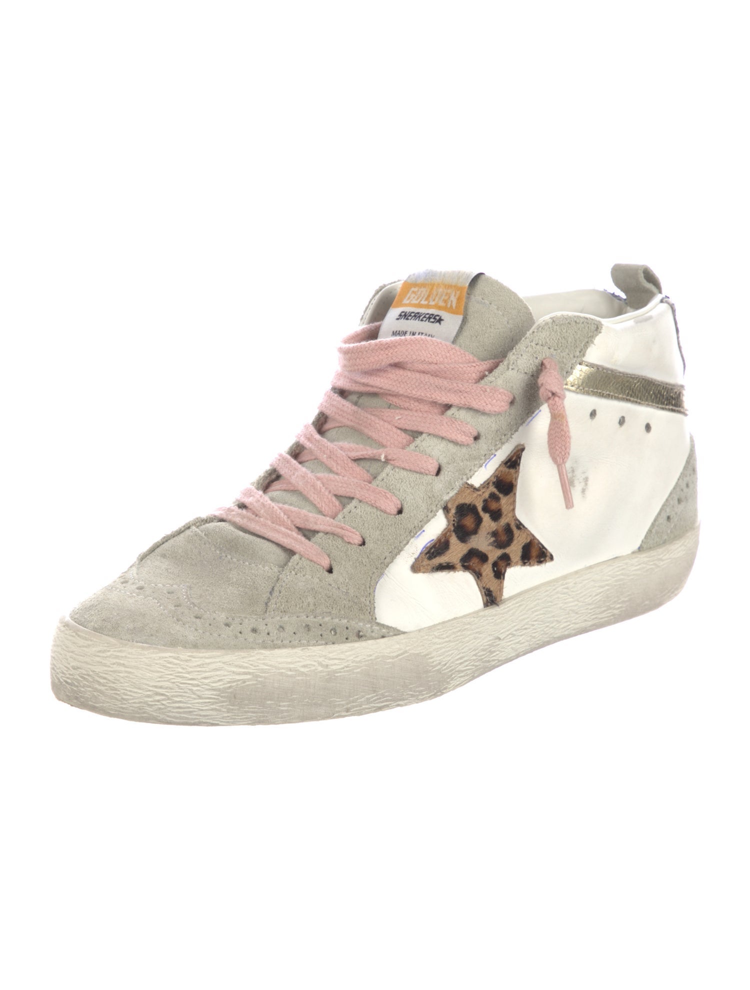 Golden Goose Suede Colorblock Pattern Sneakers