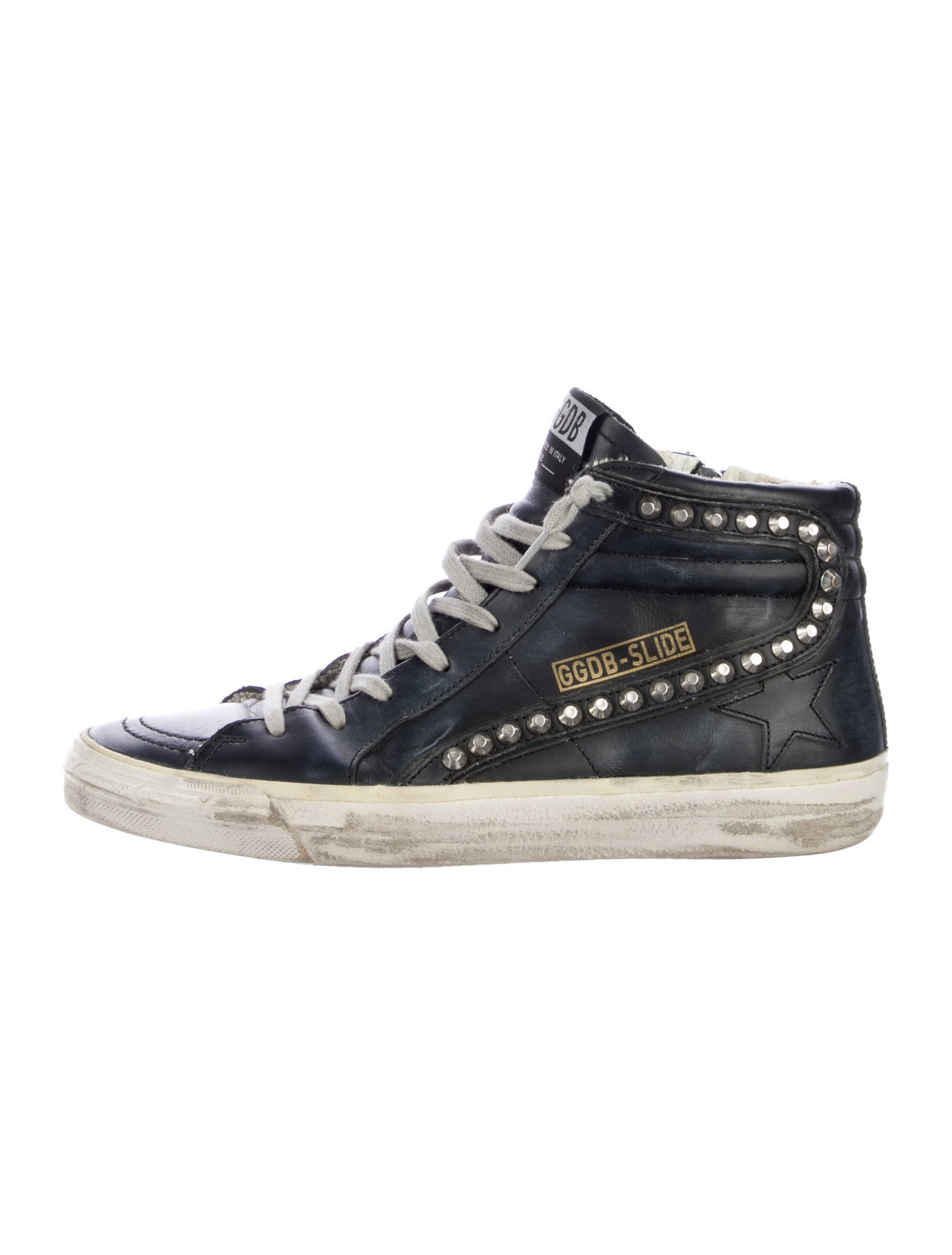 Golden Goose Leather Distressed Accents Sneakers