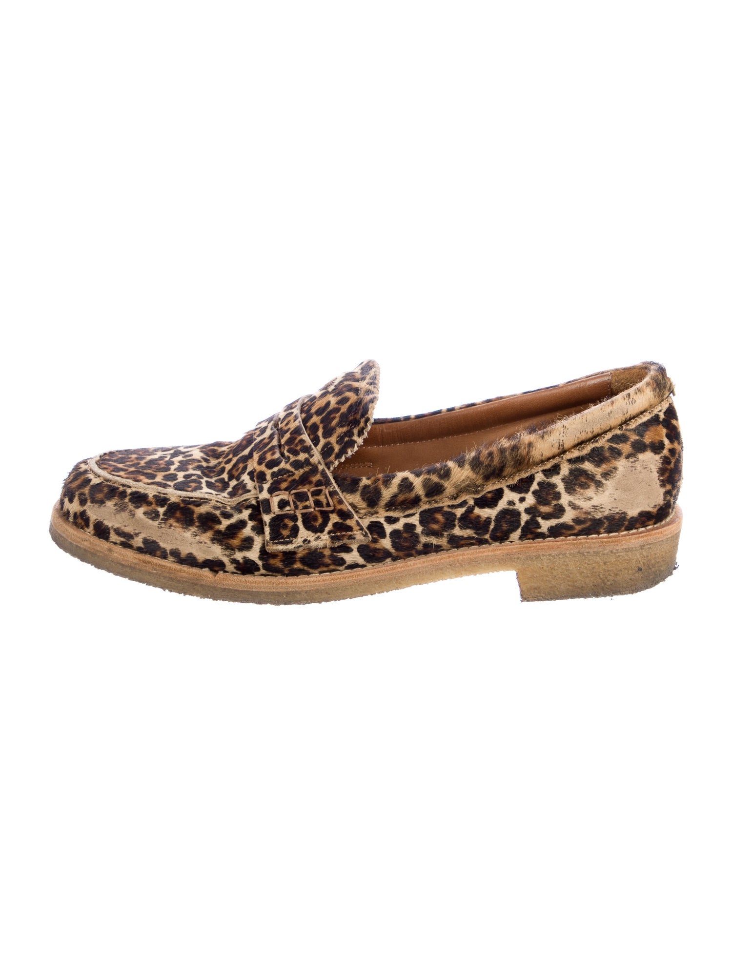 Golden Goose Ponyhair Animal Print Loafers