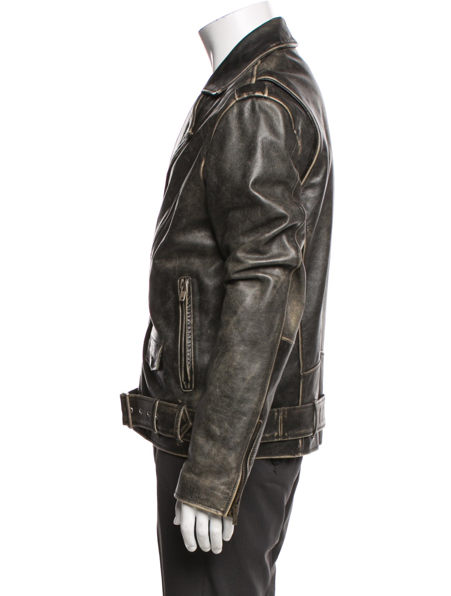 Golden Goose Leather Moto Jacket