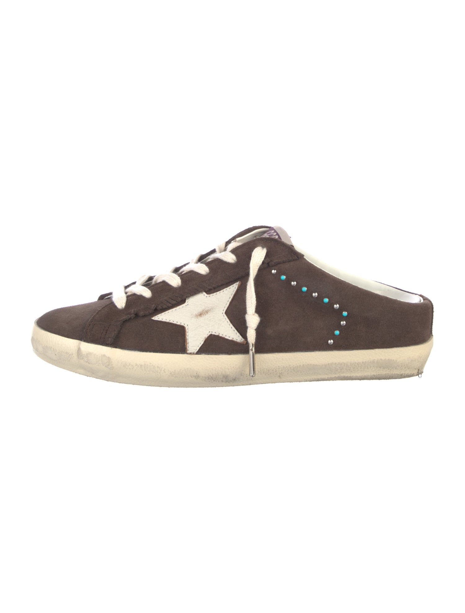 Golden Goose Suede Graphic Print Sneakers