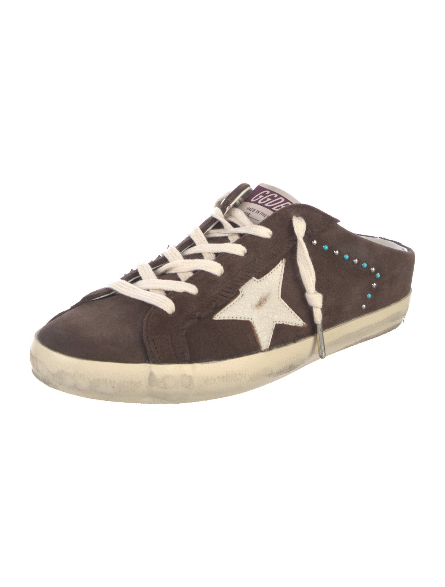Golden Goose Suede Graphic Print Sneakers