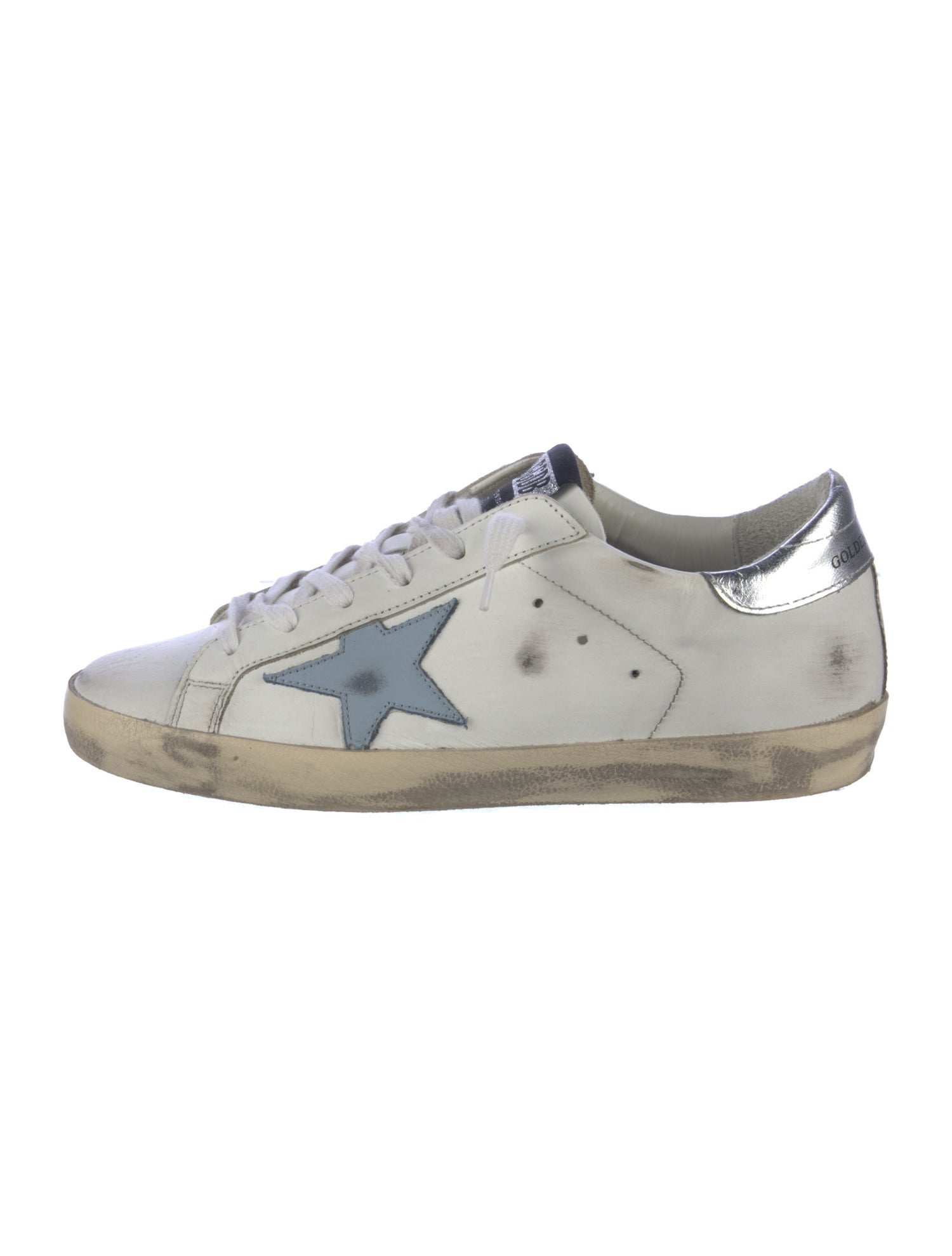 Golden Goose Leather Distressed Accents Sneakers