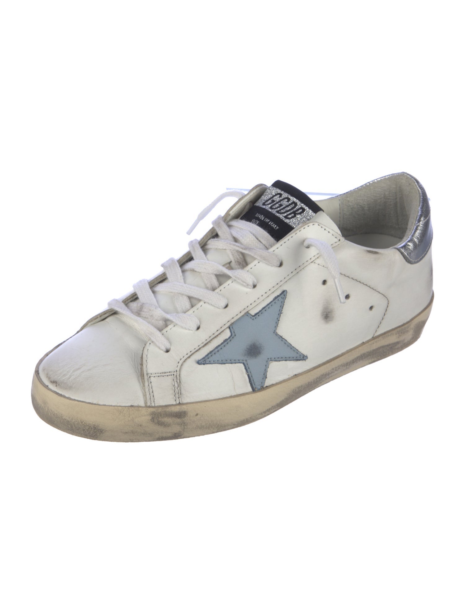 Golden Goose Leather Distressed Accents Sneakers