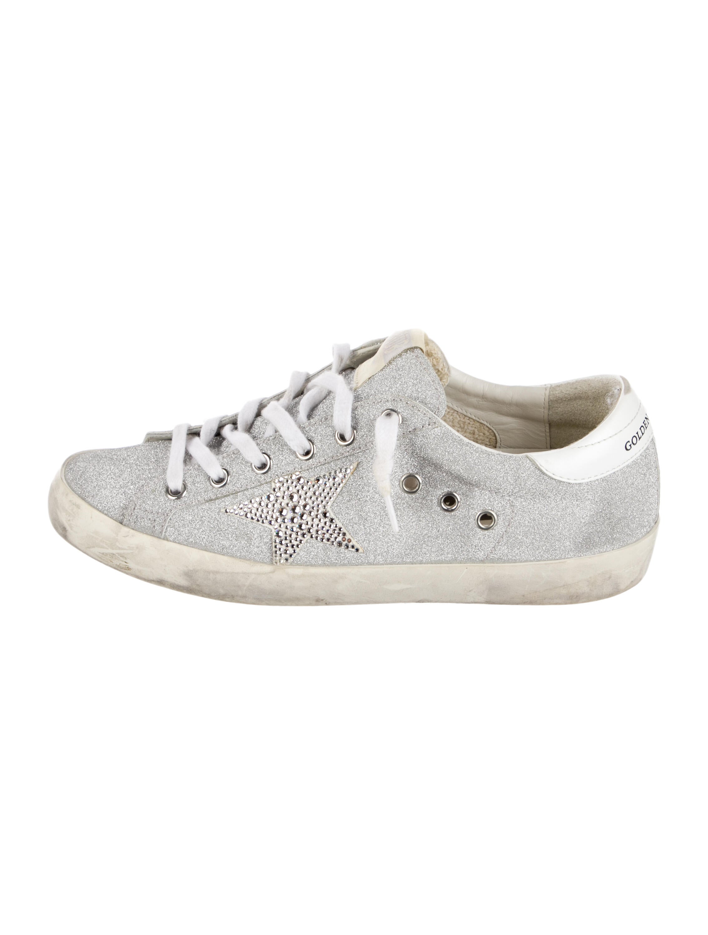 Golden Goose Glitter Colorblock Pattern Sneakers