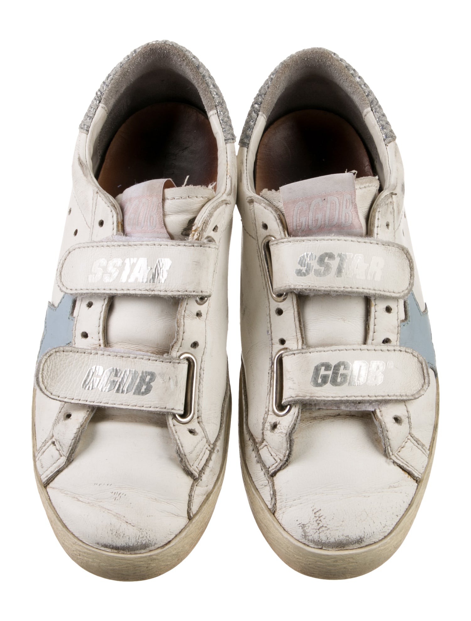 Golden Goose Leather Distressed Accents Sneakers