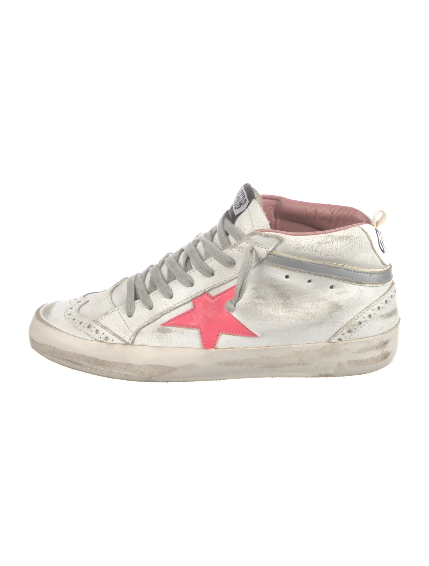 Golden Goose Leather Lasercut Accents Sneakers