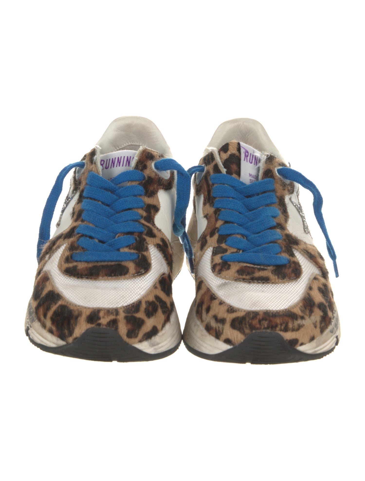 Golden Goose Ponyhair Animal Print Sneakers