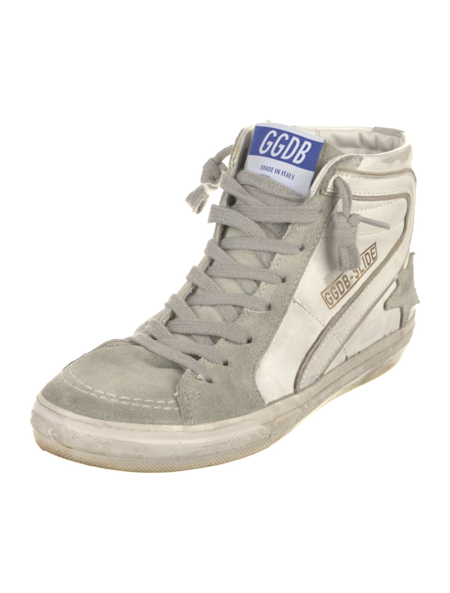 Golden Goose Suede Colorblock Pattern Sneakers